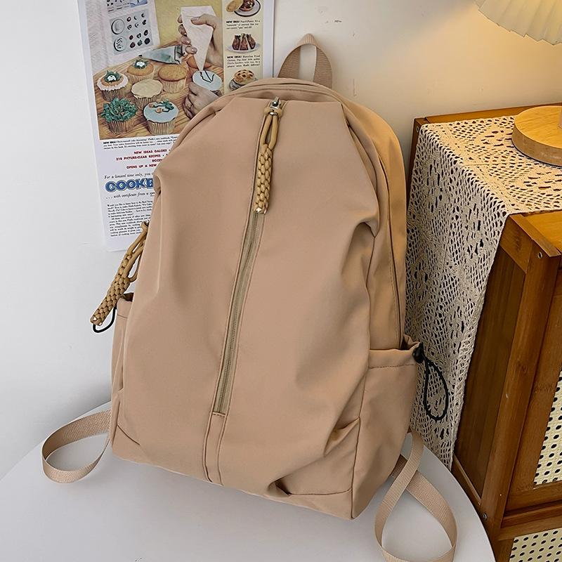 Schoolbag Schoolbag Female College Students Simple Niche Design Sense Backpack High Value Junior High School Students Leisure Travel Backpack