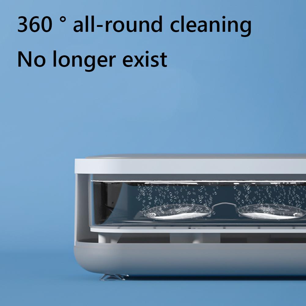 Plastic Ultrasonic Cleaning Machine Multipurpose Glasses Cleaning Box Portable Electric Simple Operation for Everyday Objects
