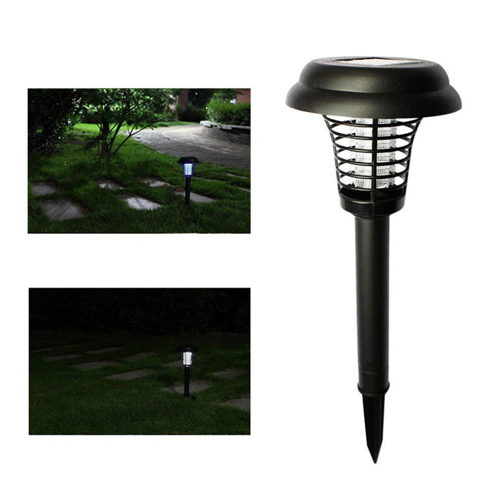 DDLmax Solar Mosquito Zapper Waterproof Solar Powered LED Light Pest Bug Zapper Insect Mosquito Killer Hang Stake in The Ground Garden Lawn