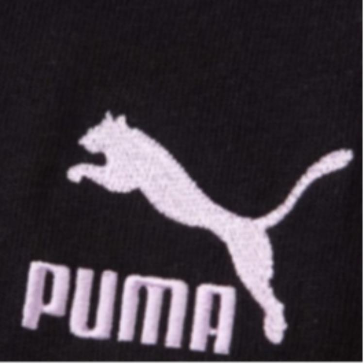 Puma Swxp Dancemania Loose Letter Print Round Neck Pullover Short Sleeve T-Shirt Women Tops Black 626862-01