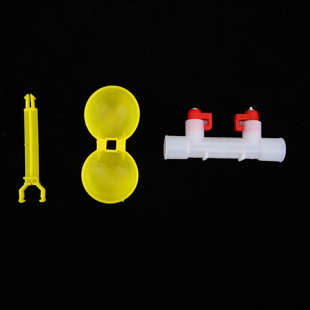 Chicken Water Drinkers Feeders For Poultry Waterer Quail Chicken Water Supply Feeder (1 2inch)