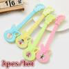 Cartoon Creative Instrument Gel Pen Guitar Black Water Pen Office Pen Student Stationery Random 3pcs