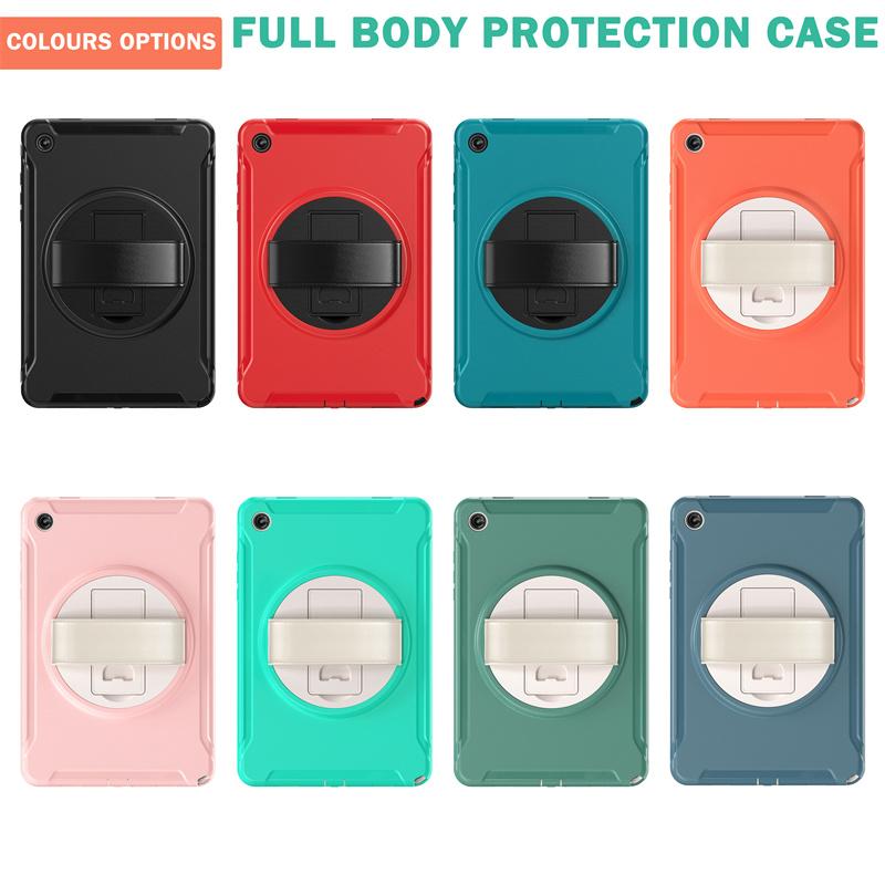 For Samsung Tab A A7 A8 A9+ A11 Plus 11 Inch SM-X230 X210 X200 S6 Lite 10.4" Shockproof Tablet Case Hand Strap Stand Armor Funda