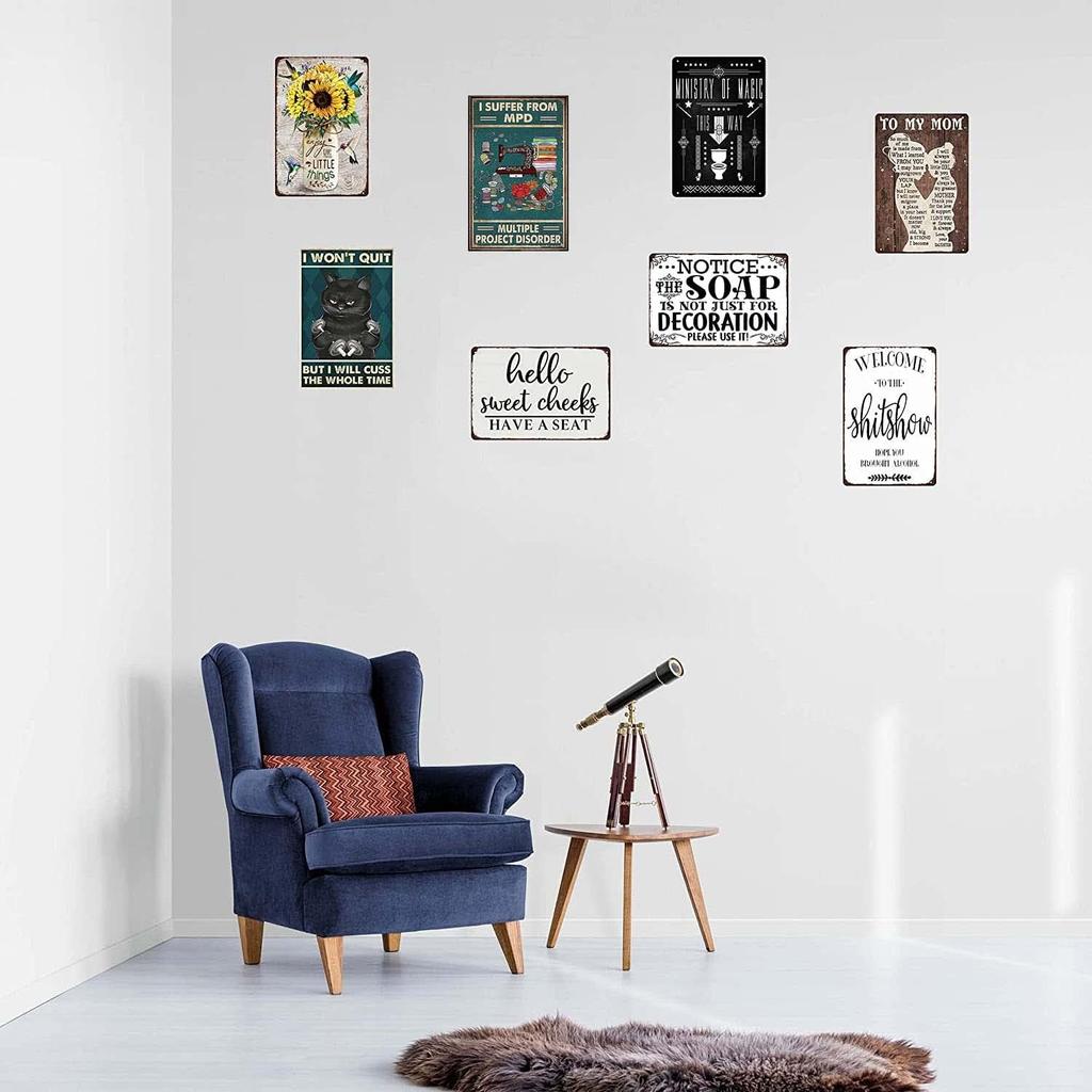 Sewing Machine Vintage Metal Tin Sign I Suffer From Mpd Multiple Project Disorder Retro Poster Vintage Sign For Home Coffee Clothing Store Wall Decor