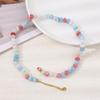 New Chinese Agate Necklace Colored Dopamine Natural Stone Beaded Collarbone Chain Light Luxury Niche Temperament Neck Chain