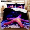 Marine Life Dynetrekksett Glødende Maneter Twin Qulittrekk Tropical Ocean Fish Under Sea Marine Life Polyester Sengesett