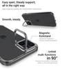 For iPhone 15 Case Shockproof TPU+PC Phone Back Cover with Metal Lens Kickstand