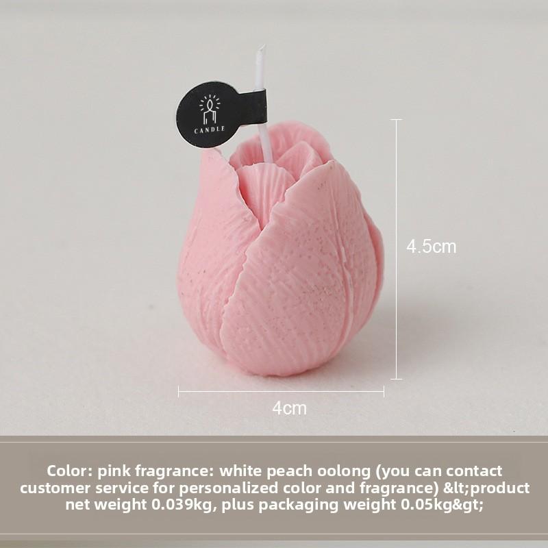 Tulip Aromatherapy Candle Handmade Simulation Creative Gift Ornament Mother Day Flower Shaped Candle 1PC