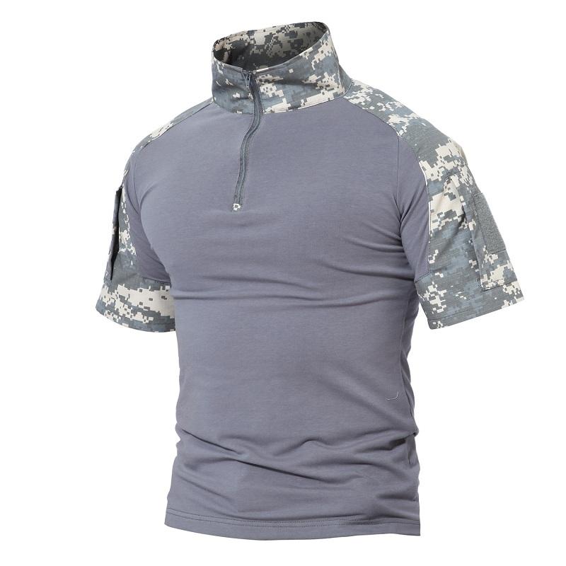 Men Summer T Shirts Airsoft Army Tactical T Shirt Short Sleeve Military Camouflage Cotton Tee Shirts Paintball Clothing
