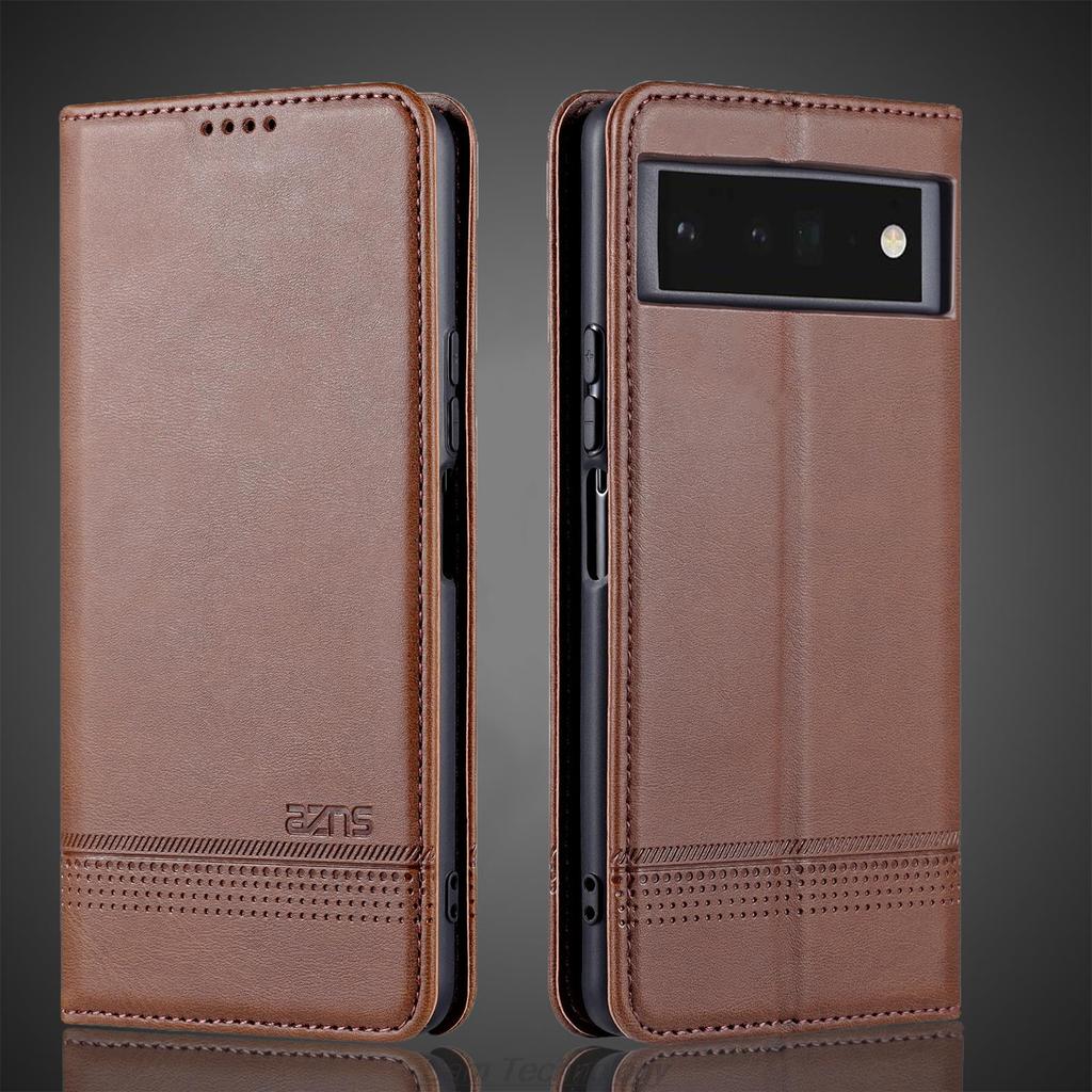 Deluxe Magnetic Adsorption Leather Fitted Case for Google Pixel 6 Pixel6 Pro Flip Cover Protective Case Capa Fundas Coque