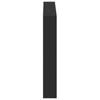 LED Headboard with Shelves Black 120 x 17 x 102 cm