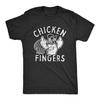 Chicken Fingers T Shirt Funny Sarcastic Offensive Middle Finger Sizes S-5XL