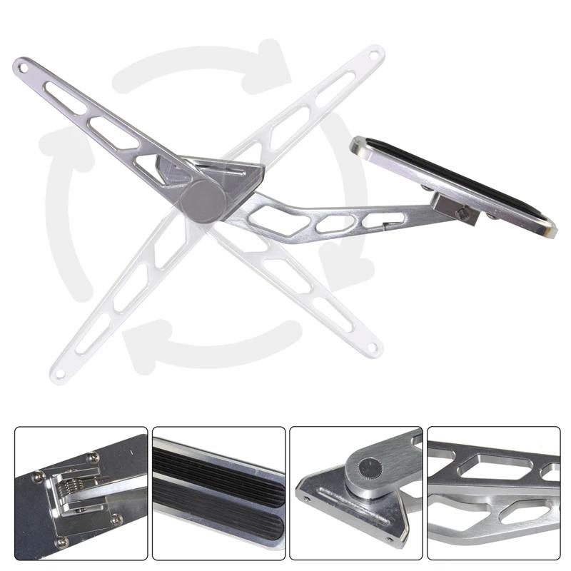 Aluminum Billet Throttle Pedal 2 Pad Gas For Hot Street Rod Chevy Ford Hot Rod Rat Mopar SBC BBC Universal Black Silver серебряный