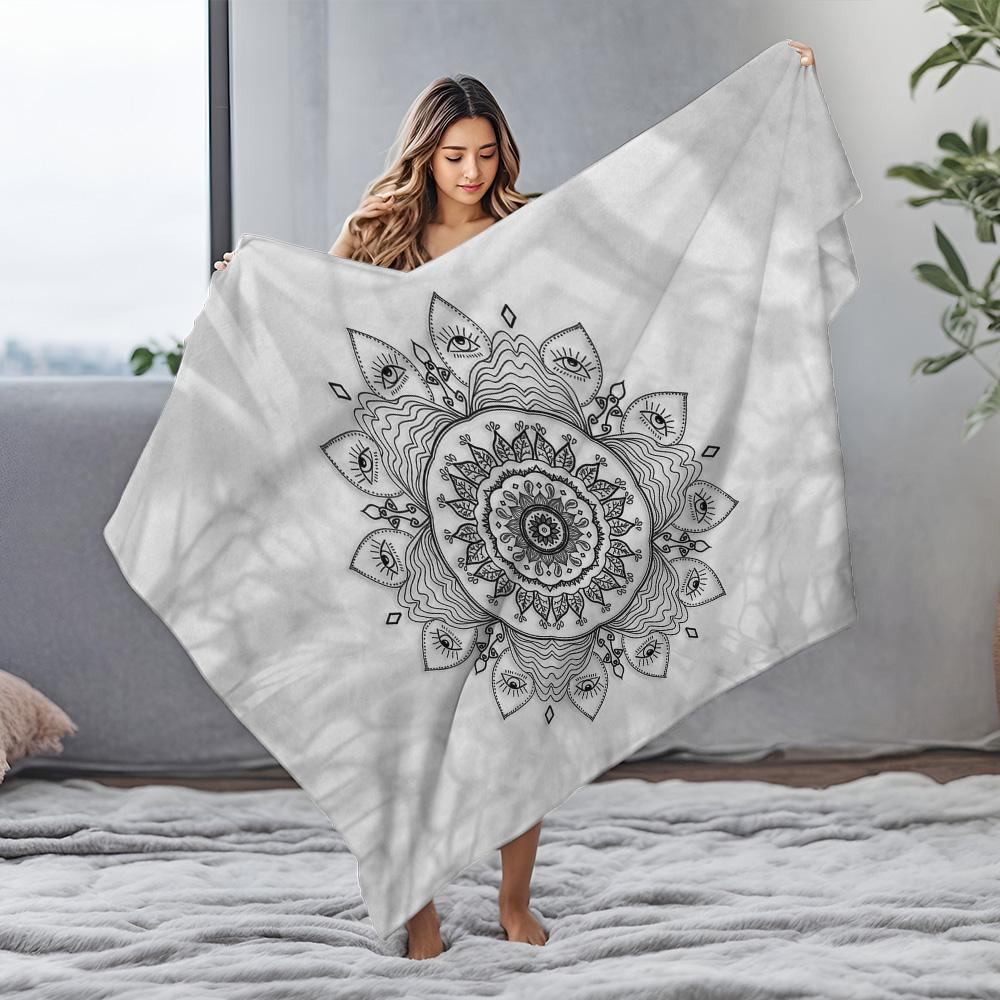 Boho Mandala Psychedelic Tie Dye Blanket Bedspread Decorative Throw Cushion Cover 130x160cm