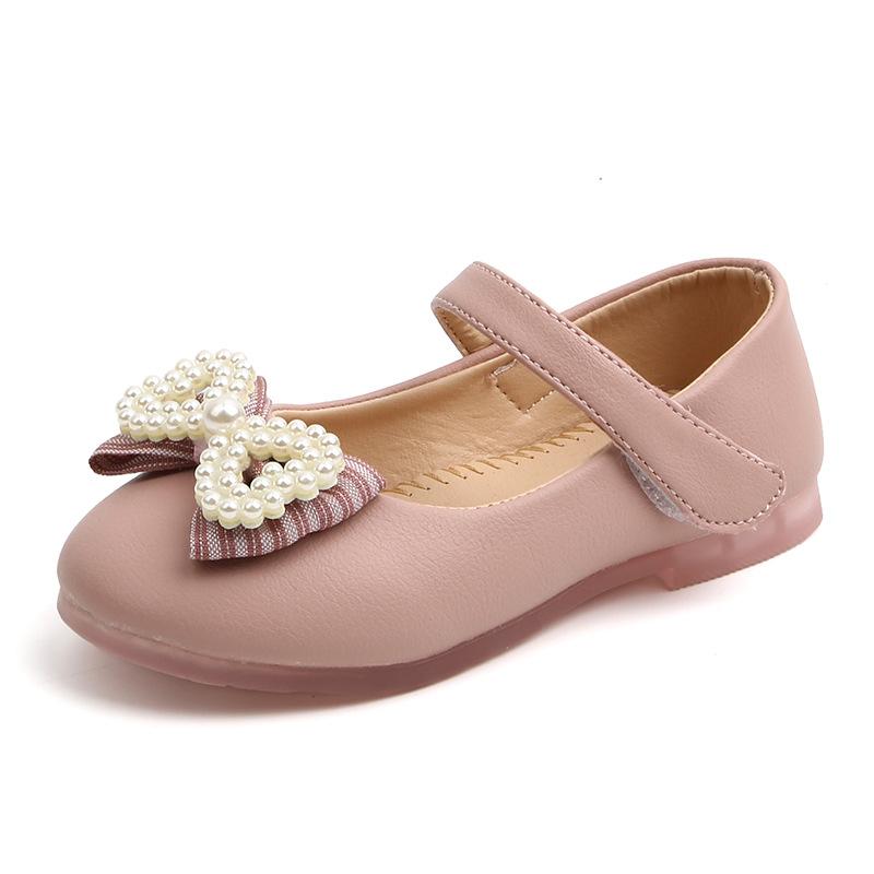 Jednobarevné, Dívčí, Perly, Mašle, Jednoduché boty, Dětské, Ploché boty