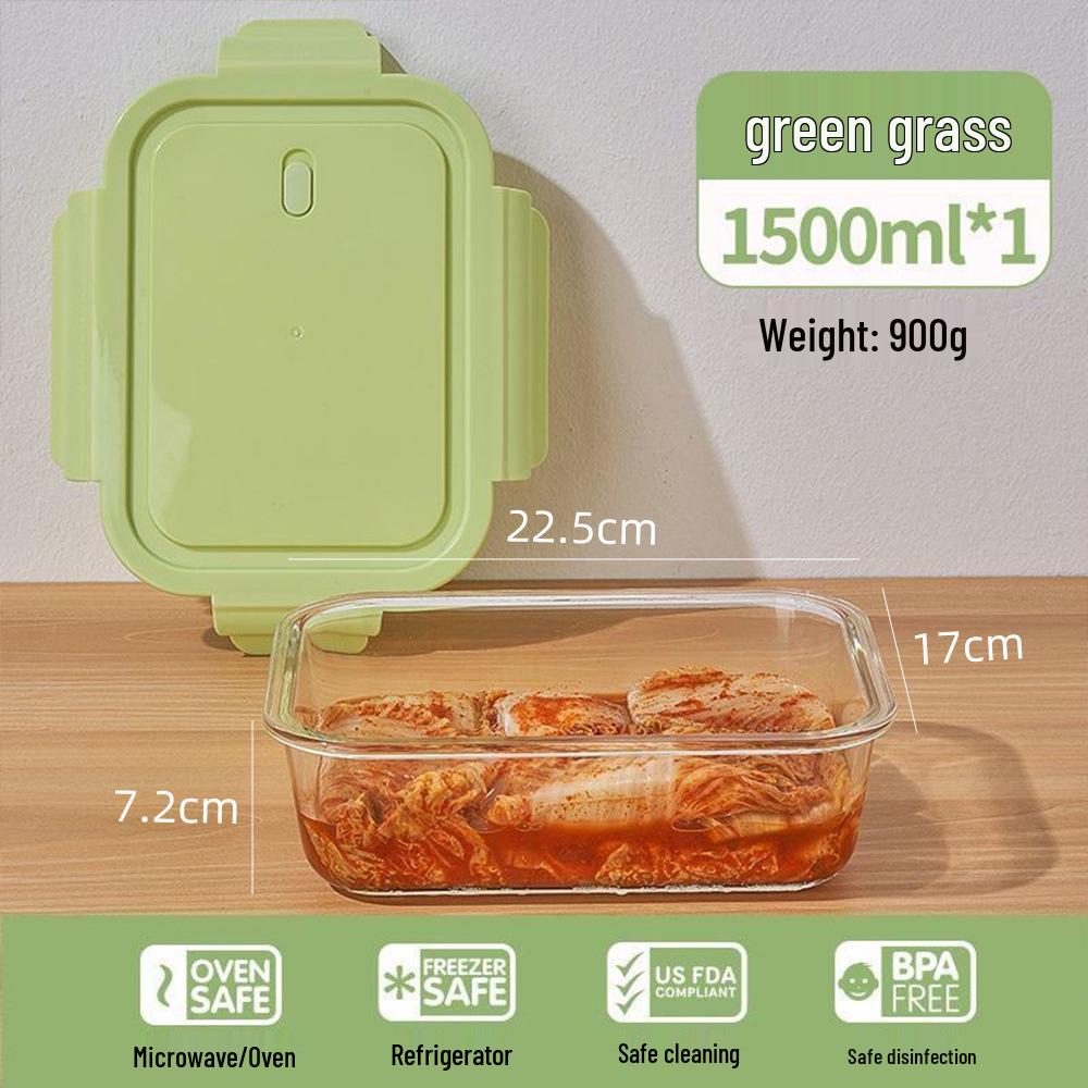 Hochtemperaturbeständiger Glas-Lebensmittelbehälter mit luftdichtem Deckel für Essiggurken und Kimchi