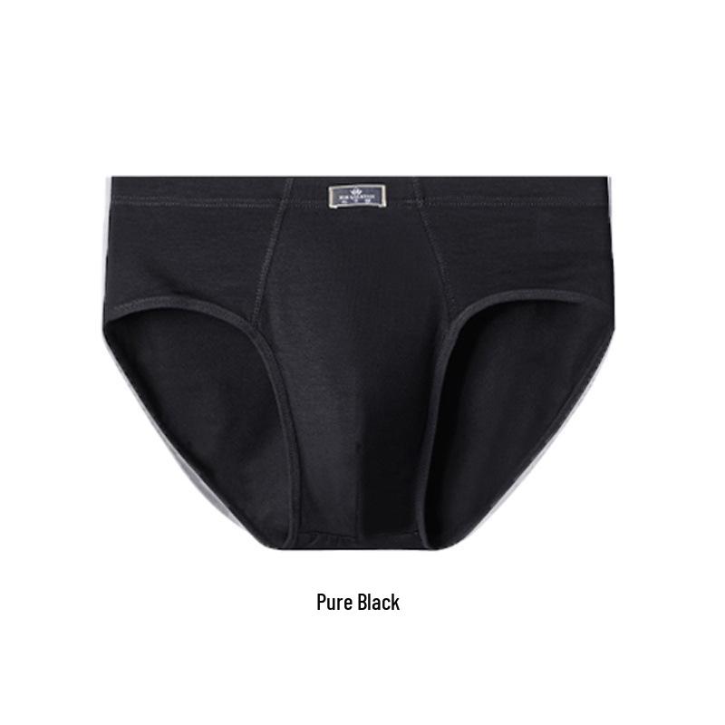 Men's Plus Size Breathable Mid-Waist Triangle Briefs for Bigger Individuals
