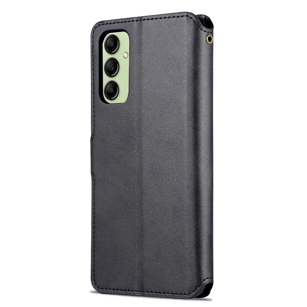 AZNS Drop-proof Phone Case For Samsung Galaxy A14 5G/A14 4G Calf Texture Leather Phone Wallet Cover Stand