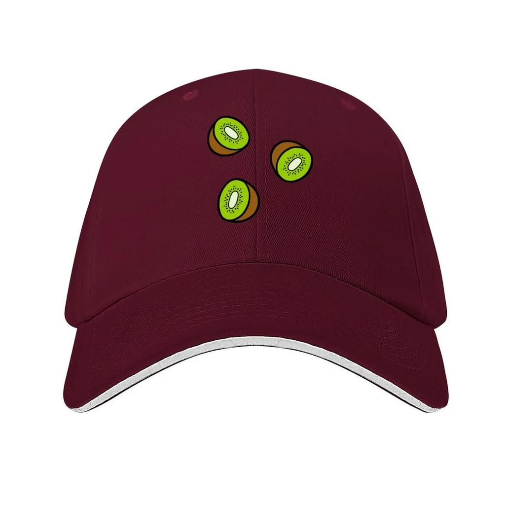 Kiwi Fruit Pattern On Dark Green Baseball Cap Christmas Hat Derby Hat Tactical Cap Sailor Cap for Men Mens Luxury Womens