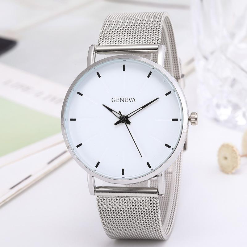 Fashion Blue Needle Men'S Watch Men'S Watch Quartz Watch Mesh Belt