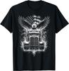 T-shirt Unisex Patriottica Bandiera Americana Autista di Semirimorchio Aquila Regalo