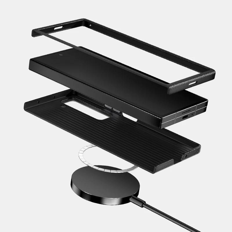 Luksusowe etui z włókna węglowego z magnetycznym zamknięciem typu flip, składane, na telefon Samsung Galaxy Z Fold 7 6, metalowa ochrona obiektywu, odporne na wstrząsy