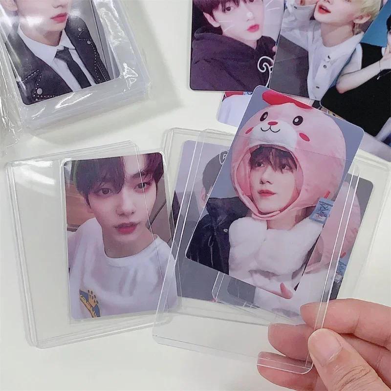100-1Pack 35PT Transparent Card Sleeves PVC Hard Plastic Game Cards Holder Cover for Collectible Trading Cards