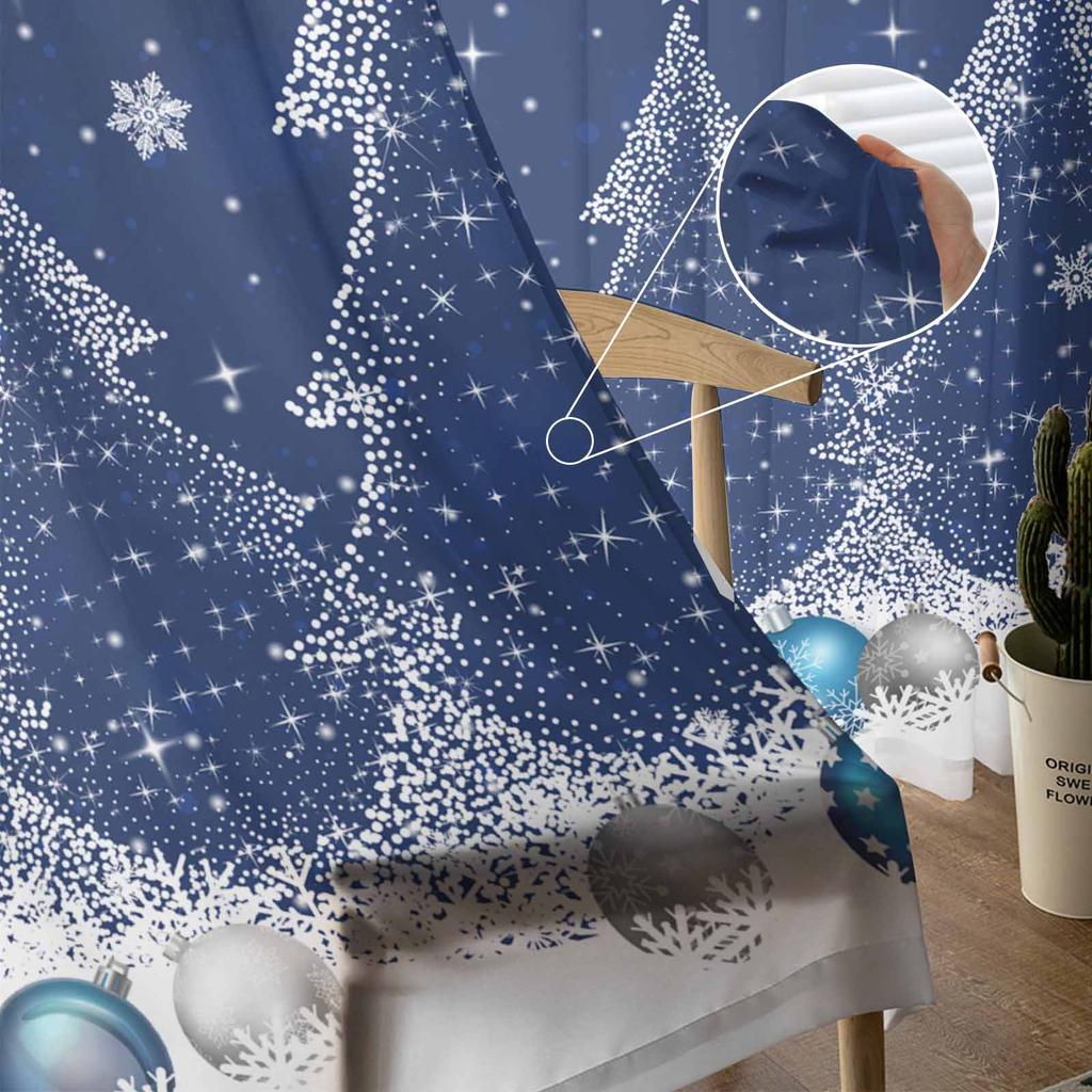 Jul Vinter Bal Gardiner För Vardagsrum Sovrum Hemdekoration Fönster Voile Tyllgardin Draperier
