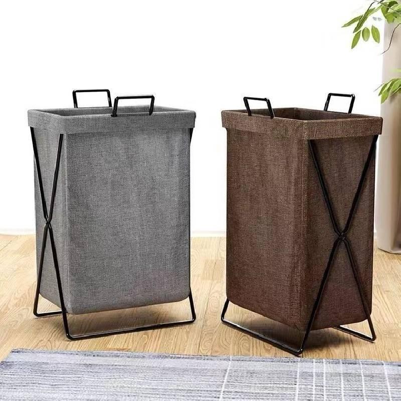 Portable Foldable Laundry Basket Side Handles Dorm Bedroom Storage Bathroom