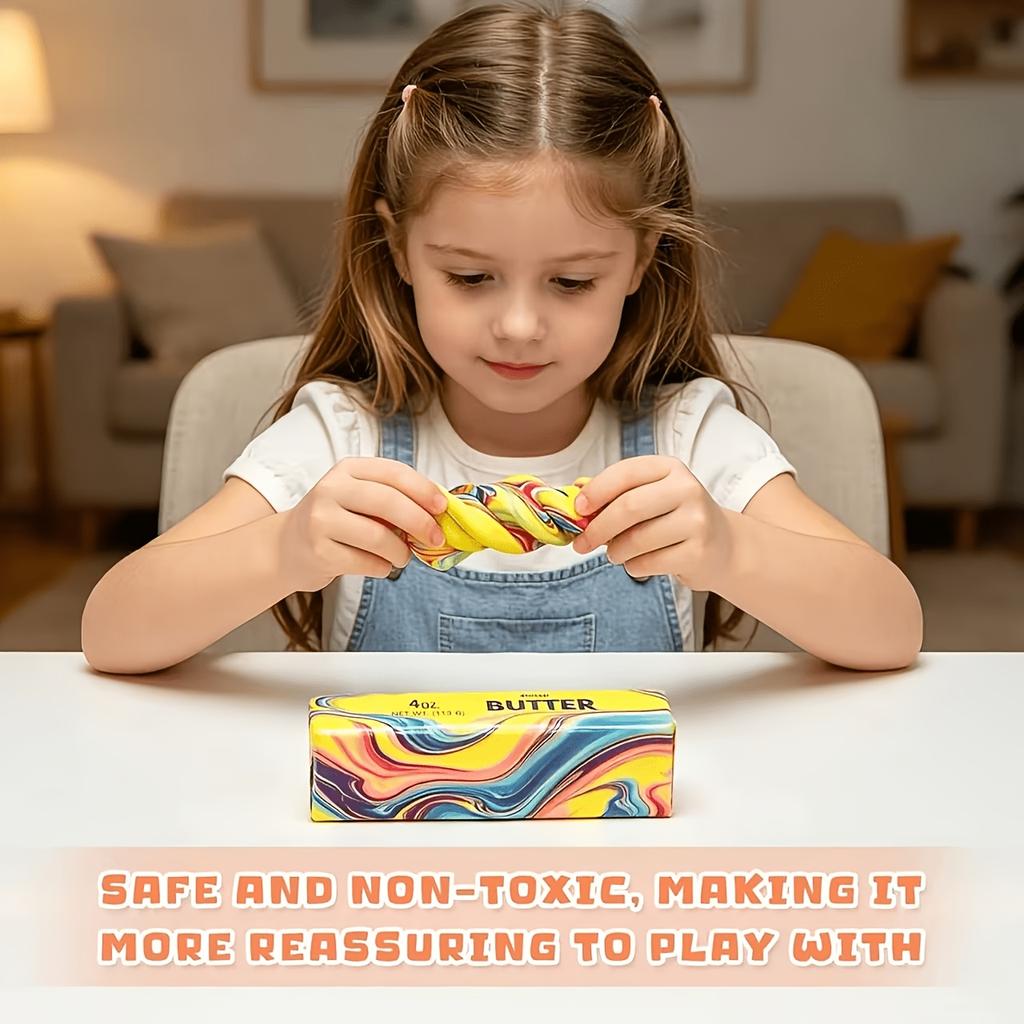 Slow Rising Butter Stick Squishy Toy Super Soft Stress Relief Fidget Sensory Squeeze for Kids Adults Office Desk