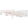 Solid Wood Bed without Mattress White 140x200 cm Pine Wood