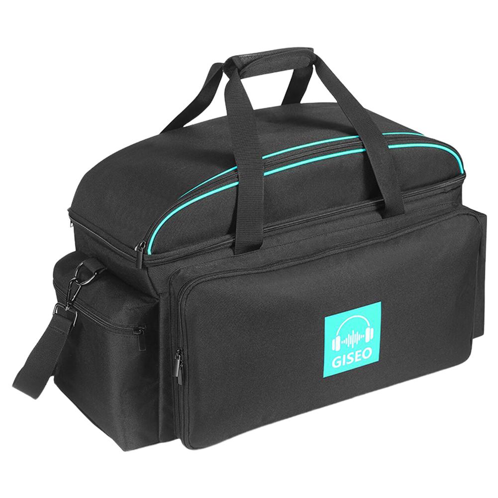 DJ Cable File Bag Large Capacity DJ Bag with 4 Detachable Dividers DJ Cabel Organizer Case for Sound Equipment DJ Gear Musician