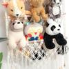1pcs 3-Tier Wall-Mounted Plush Toy Organizer Cotton Rope & Wooden Storage Shelf for Books Decor Hanging Net Pocket Display Rack