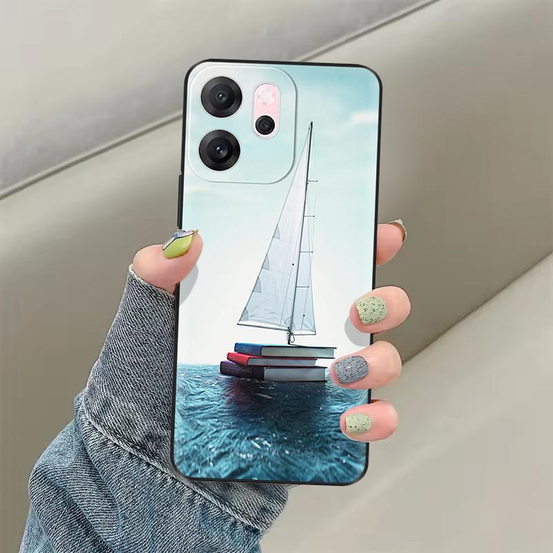 Per OPPO Reno14 F Custodia CPH2743 Cover Morbida in Silicone Gatto Carino Dipinto Protezione Fundas Per OPPO Reno 14F Reno14F Cover Posteriore Borse