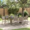 Garden Dining Set 9 pcs Grey Poly Rattan