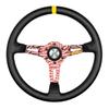 Momo ULTRA JPN Steering Red (Ultra Japan) Wheel, Spokes/Black Leather, 350mm, UJ-03