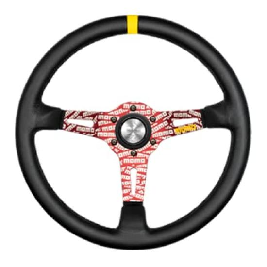 Momo ULTRA JPN Steering Red (Ultra Japan) Wheel, Spokes/Black Leather, 350mm, UJ-03