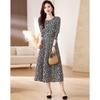 Demana French Floral Puff Sleeve Chiffon Maxi Dress