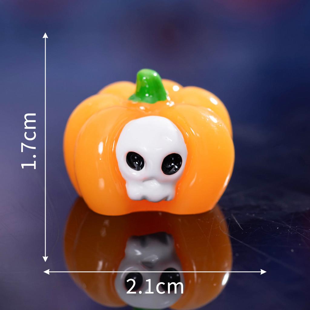 Halloween Ghost Pumpkin Miniature Resin Decor With Cartoon Style For Home Halloween Decor
