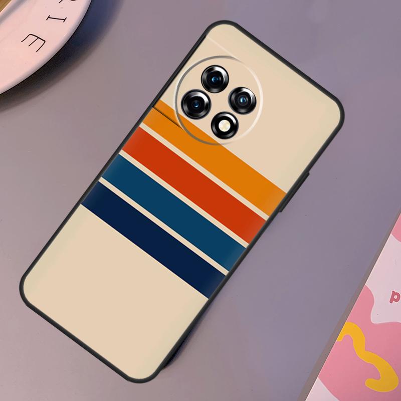 Retro Stripes Aesthetic Vintage Case For OnePlus Nord 3 2T N10 N20 CE 2 Lite OnePlus 9 10 Pro 9RT 10R 10T 12R 11 12 Cover