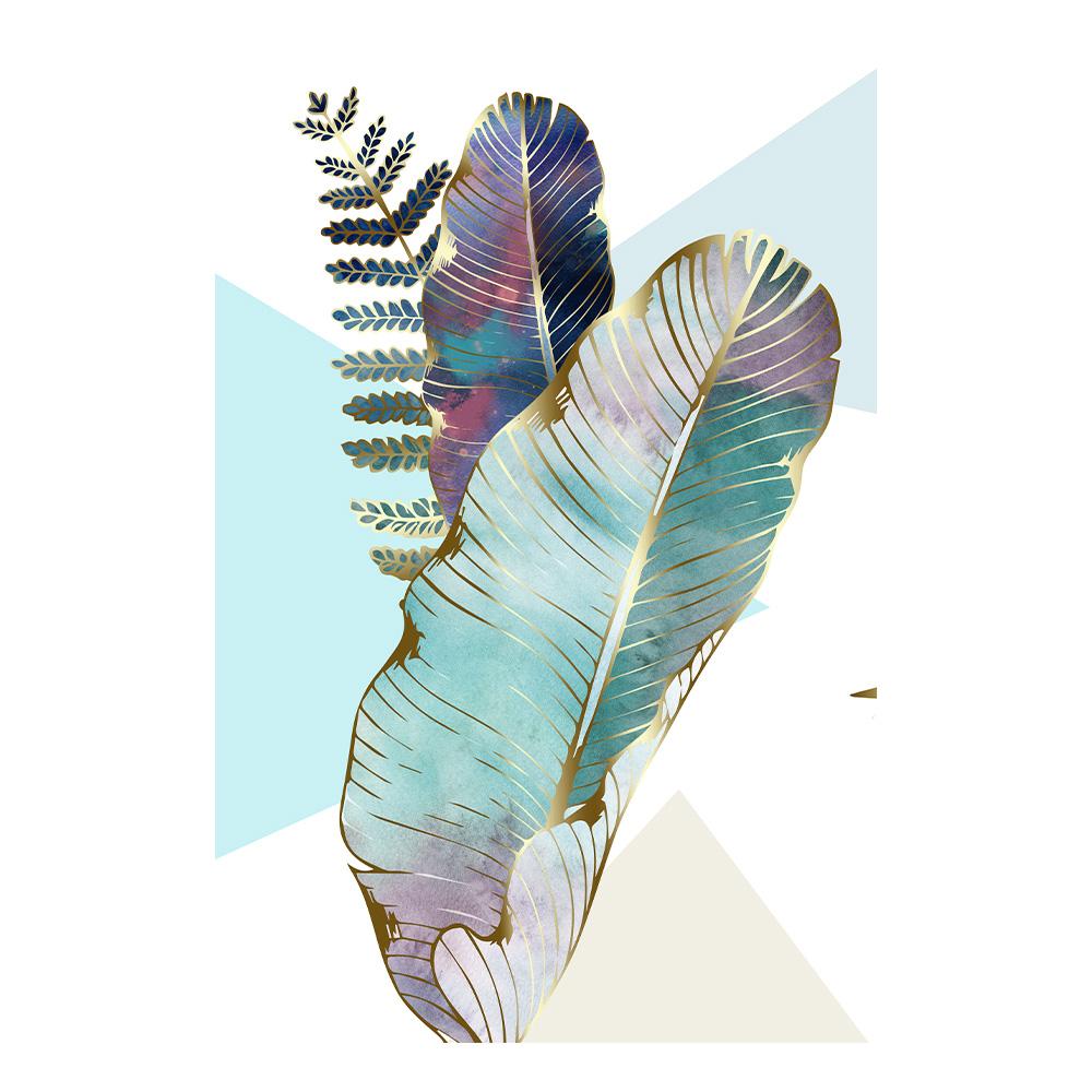 Leaves, Artistic Modern Canvas Print, Leaf Themed Canvas Picture Artwork Hanging For Bedroom Living Room Office