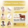 Tallow Cream Soap-Deep Cleansing Facial & Body Moisturizing Soap,Nourish Dry Skin, Lock in Hydration-Suitable for all Skin Types,100g