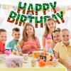 Happy Birthday Banner, Miner Theme Birthday Decorations Creative Happy Birthday Banner for Home Wall Door Window Parties Decor Photo Prop