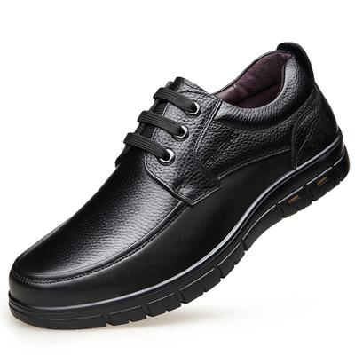 Heißer Verkauf Herren Echtleder Freizeitschuhe Weiche Sohle Schnürschuhe Luxusmarke Mittelalterlicher Alter Mann Papa Leichte Slipper Schuhe