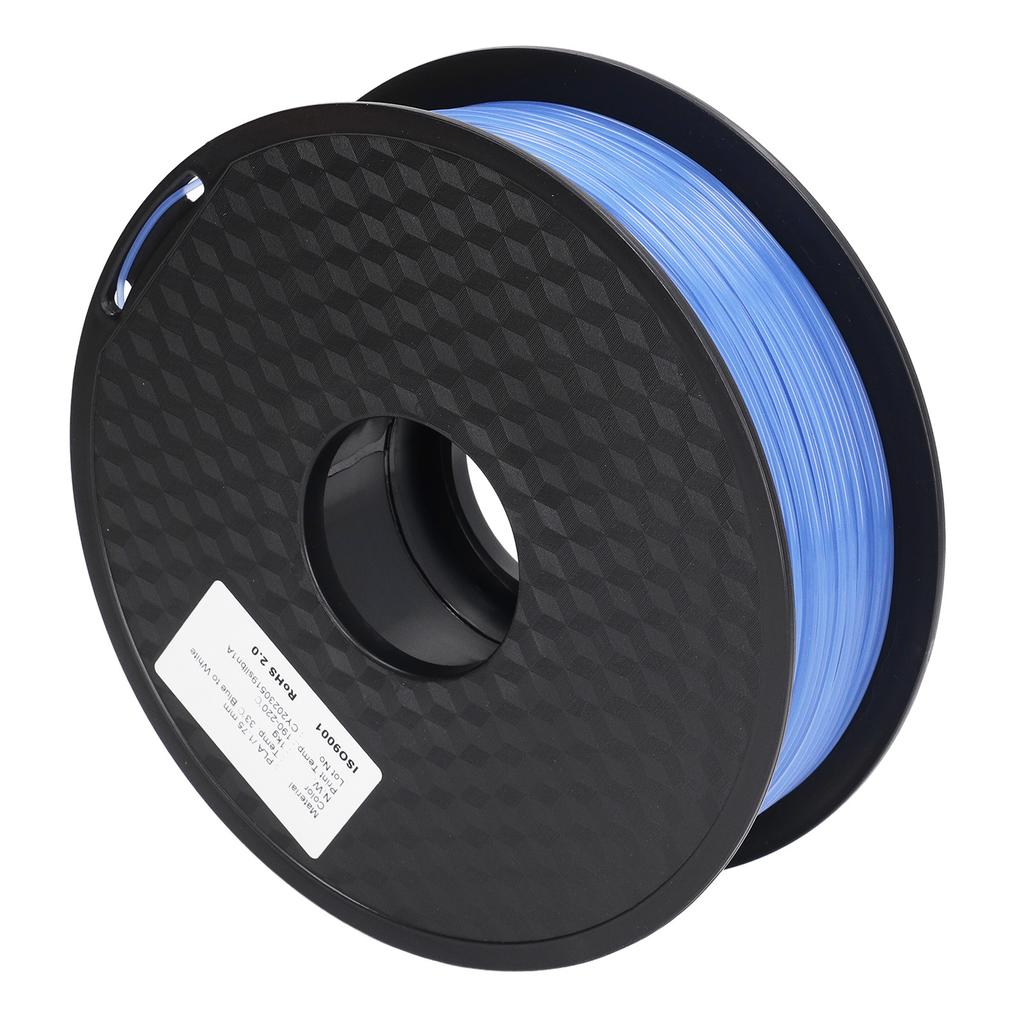 3D Printing Consumable 1.75mm PLA Filament Blue to White Color Changing Consumable Filament