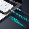 TOTU CB-22-CC 120cm USB-C To USB-C Data Cable 60W Fast Charging Smart Auto Disconnect Braided Cord