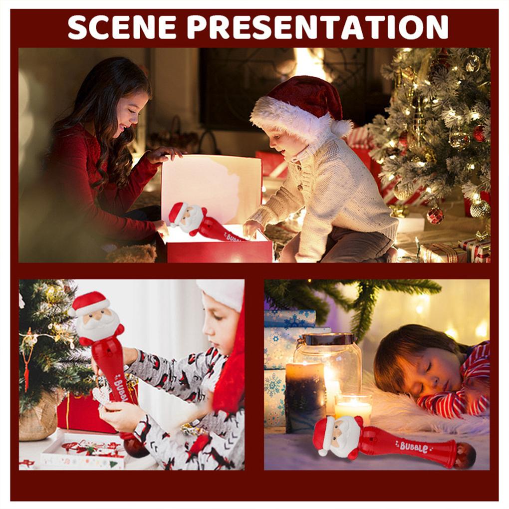 Christmas Lighting Automatic With Santa Wand Music And Lights Automatic Bubble Maker