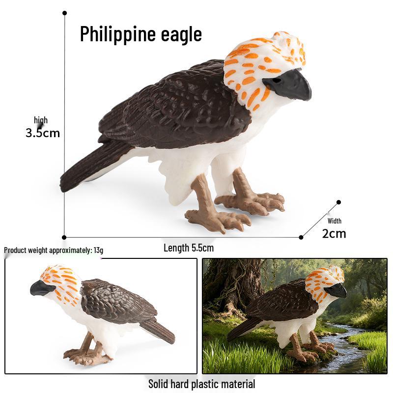 Children's Animal Simulation Toy Set: Eagle, Falcon, Secretary Bird, Owl Figurines