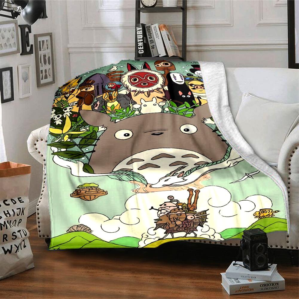 Fantasy Forest Adventure Flannel Blanket Super Soft Warm Cozy Blanket For Sofa Bed Office Travel Allseason Home Decor Gift
