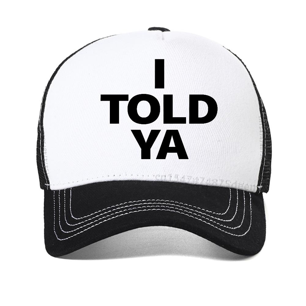 I TOLD YA Challengers baseball cap fashion Harajuku Gothic Women caps summer Breathable mesh Snapback hats casual trucker hat